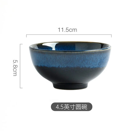 Japanese Blue Kiln Ceramic Tableware